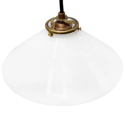 Vintage French Brass Milk Shade
