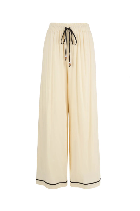 The Olsen Pants in Cream / Black