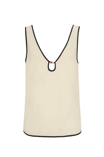 The Cleonie Top in Cream / Black