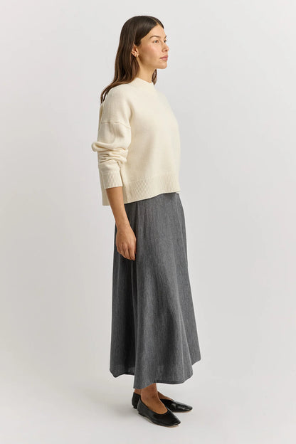 The Drop Shoulder Crew Jumper | Warm White