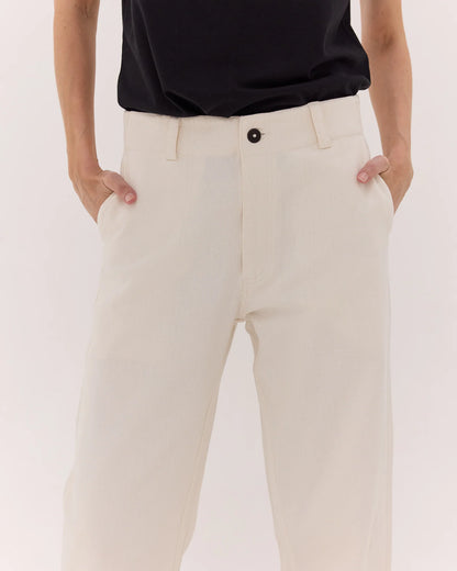 The Wide Leg Denim Jean in Natural