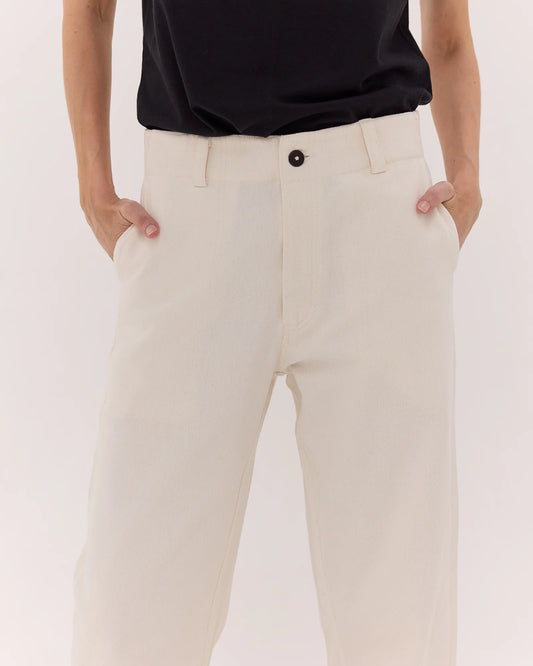 The Wide Leg Denim Jean in Natural