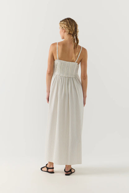 Sloane Dress in Basil Stripe Seersucker