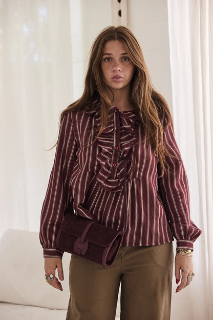 The 'Bonbon' stripe | Burgundy