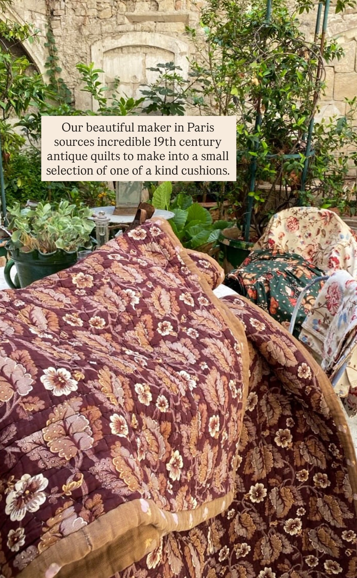 Gorgeous Cushion Covers made from Antique 19th c French Quilts