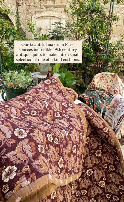 Gorgeous Cushion Covers made from Antique 19th c French Quilts