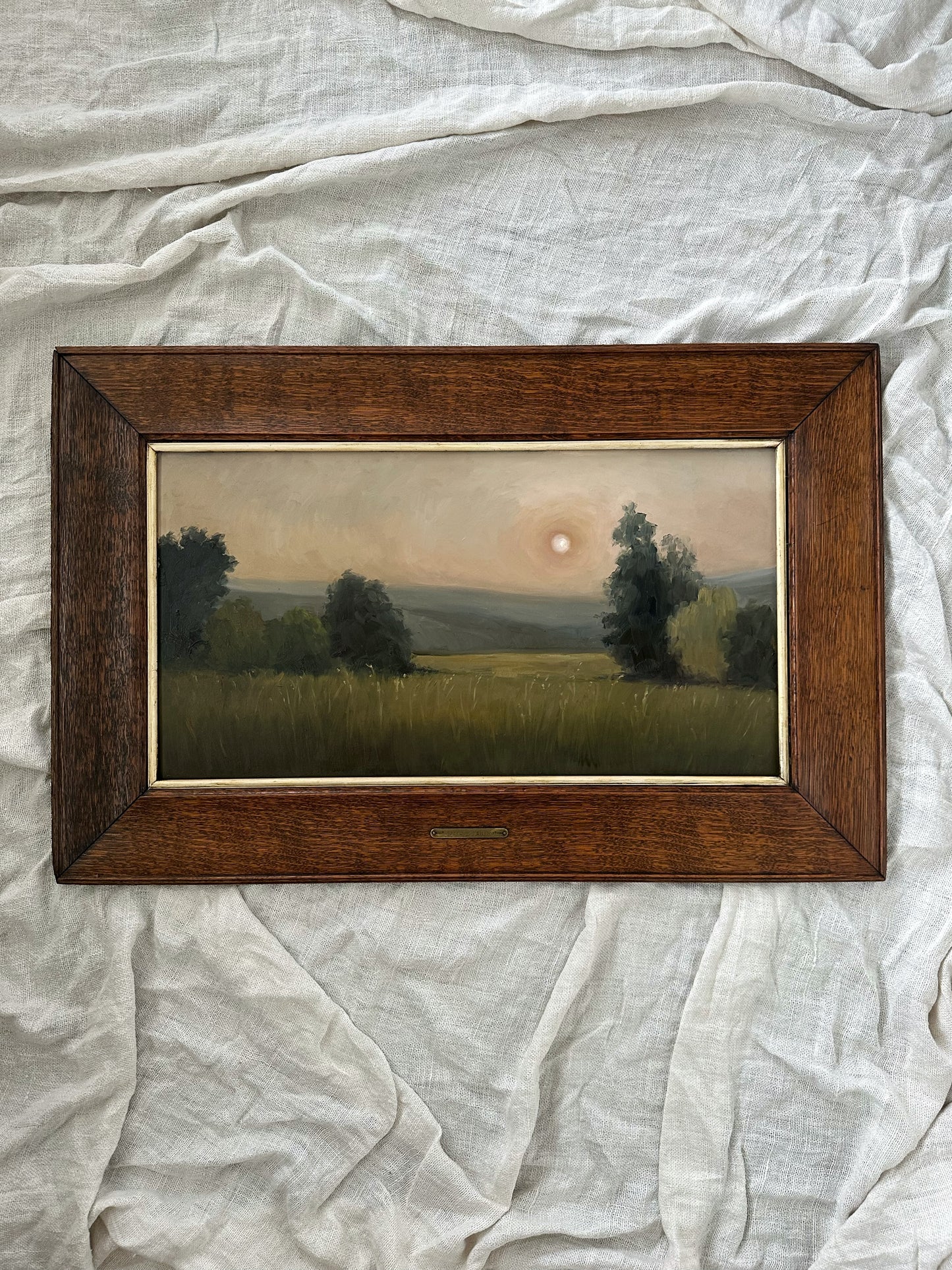 N 6. 'A Still Evening' featuring brass plaque