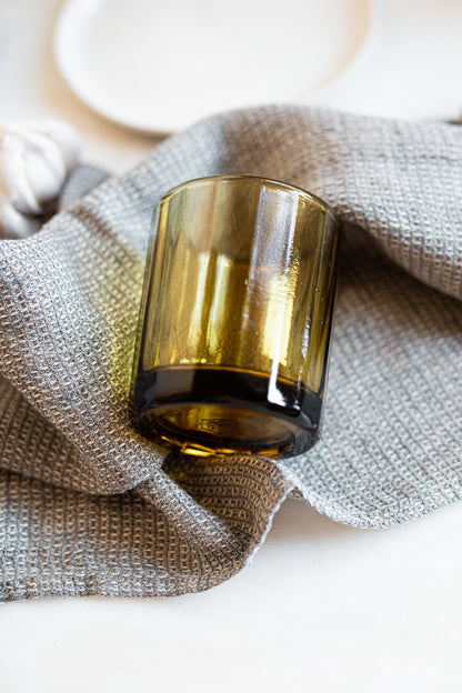 Hand Blown Glass Tumbler in Amber