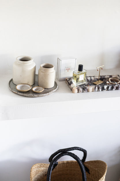 Antique European Petite Stoneware Pots | Sets of 2