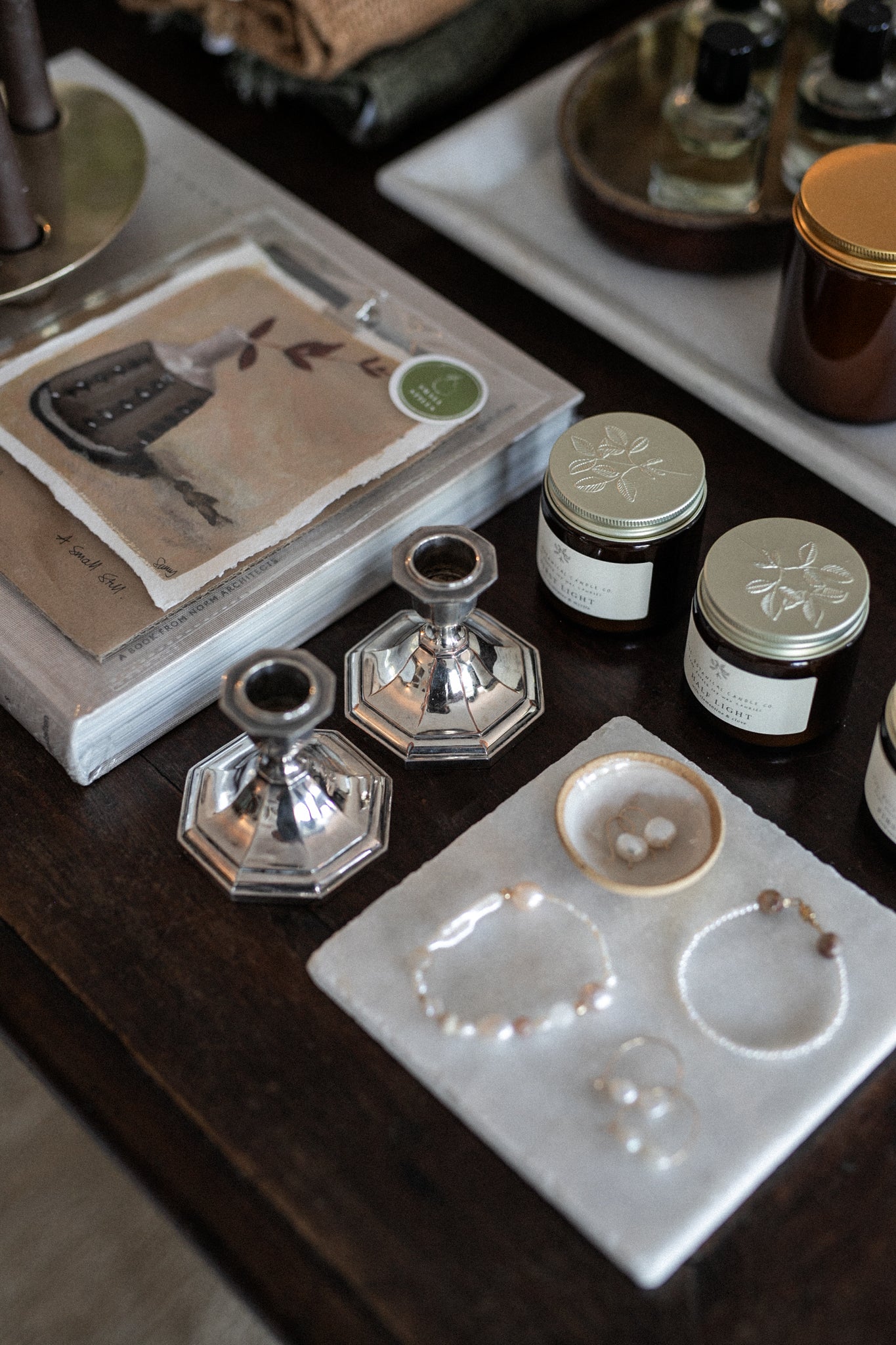 Antique French Silver Candlestick Holder | Set of 2