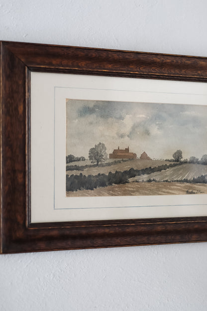 A Vintage Watercolour of the English Countryside