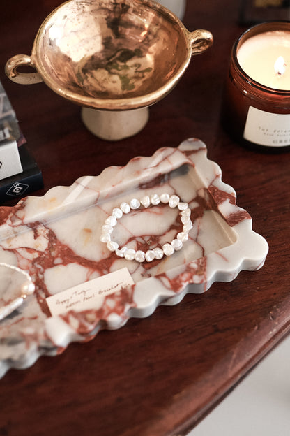 The Cream & Gold Pedestal Dish |  special edition