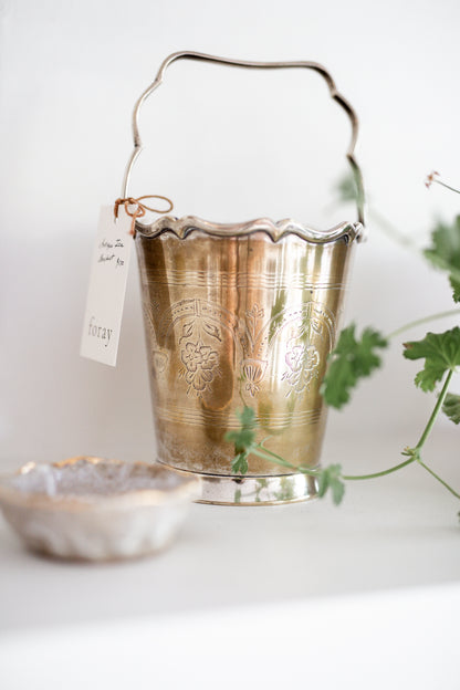 Antique Brass & Silver Icebucket