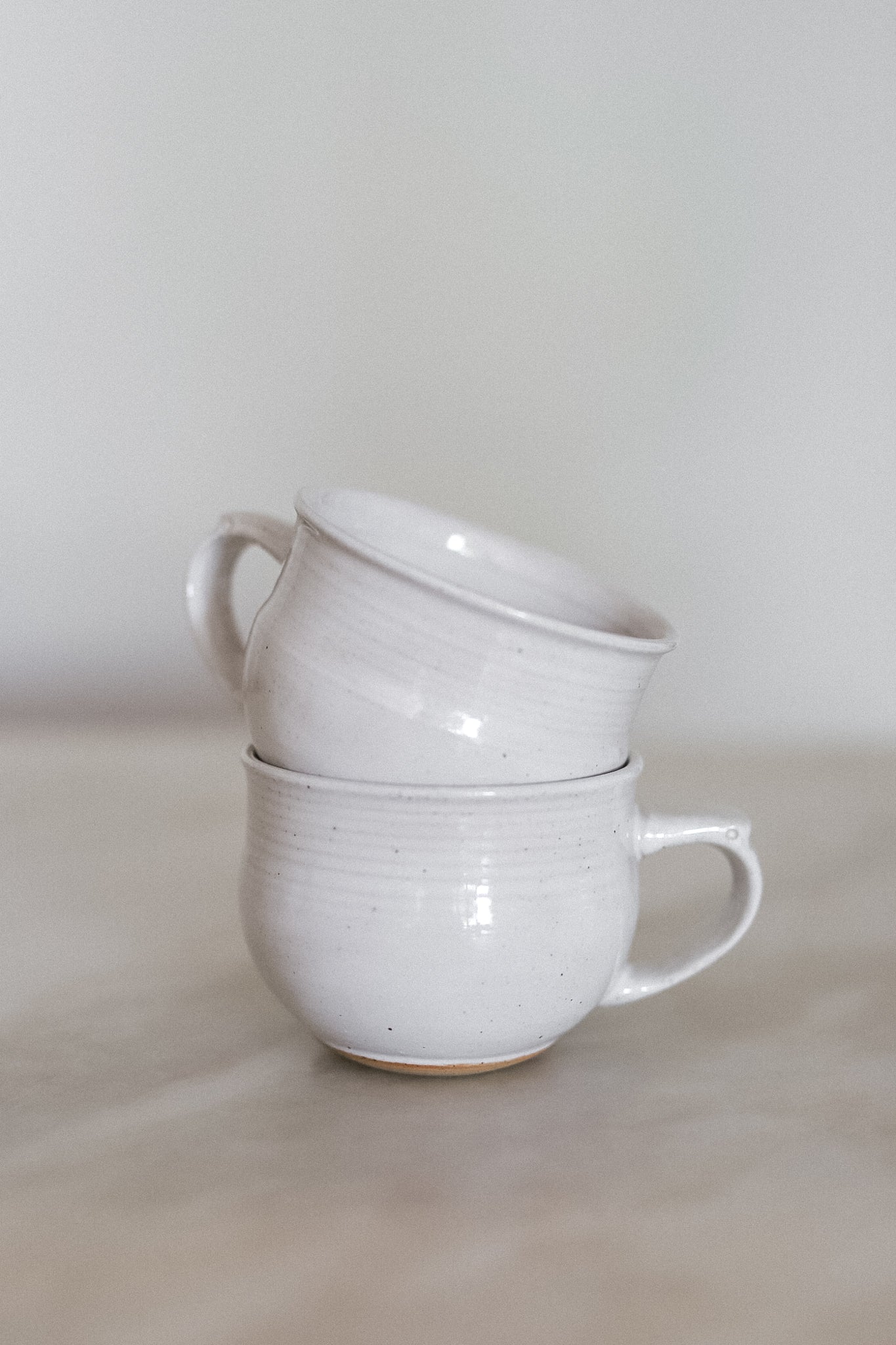NEW Pottery Tea Cup in Snow White