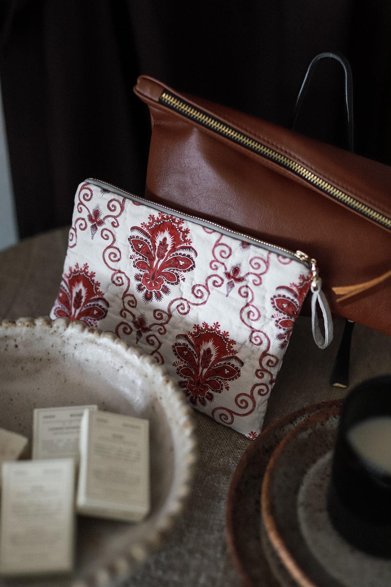 Clutch made from Antique 19th c French Quilt