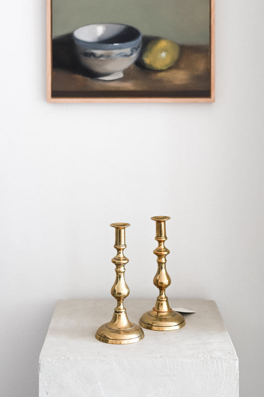 Antique 19th century Brass Candlestick | Set of 2