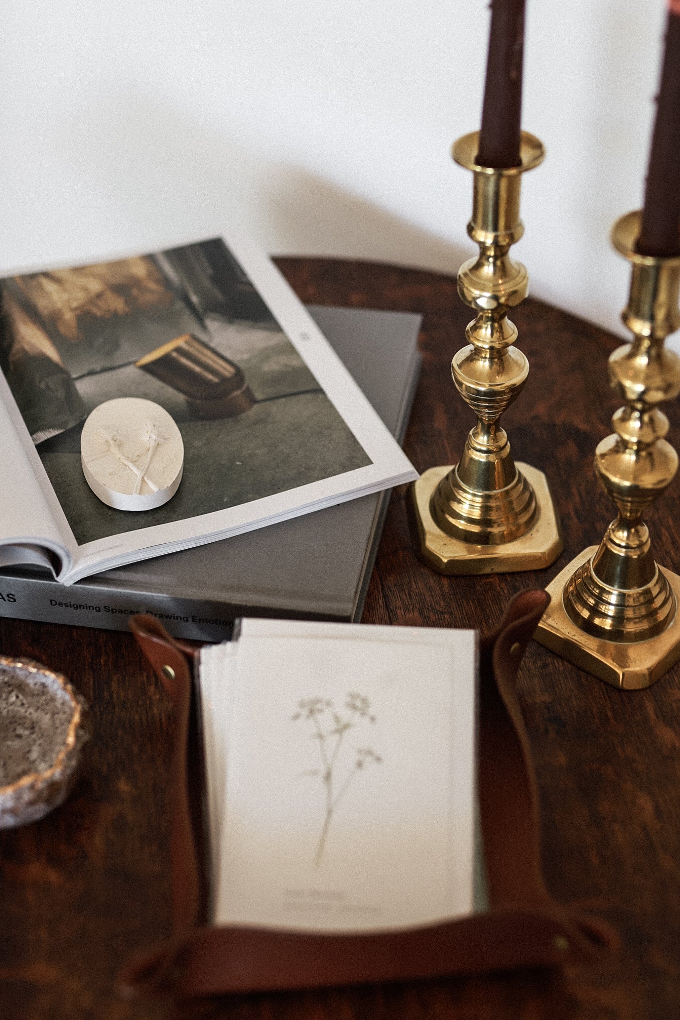 Antique Brass Tall Candlestick | Set of 2