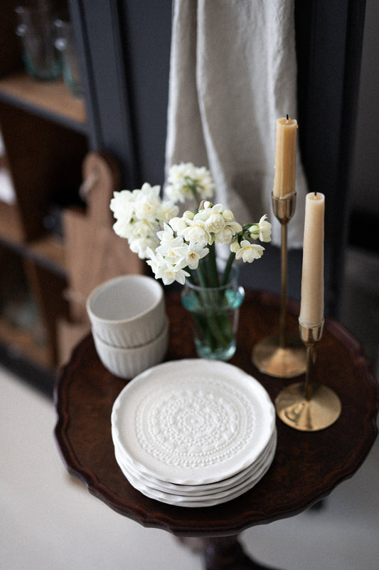 Vintage Lace Ceramic Dessert Plate