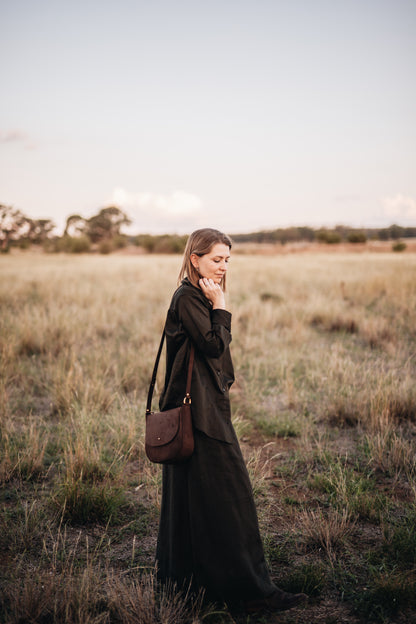The Split Back Shirt | Dark Olive