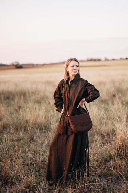 The Split Back Shirt | Dark Olive