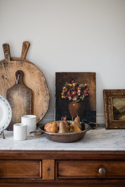 Antique Dutch Artwork | Moody Flowers in Vase