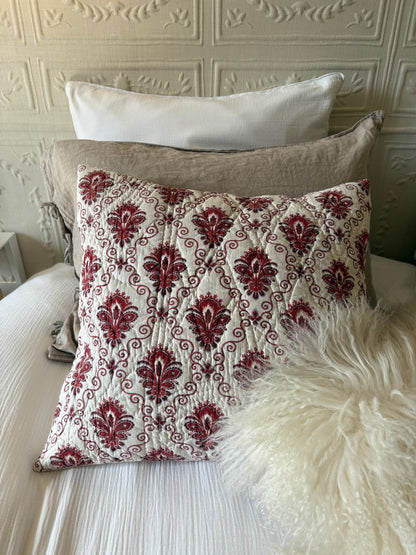 Gorgeous Cushion Covers made from Antique 19th c French Quilts