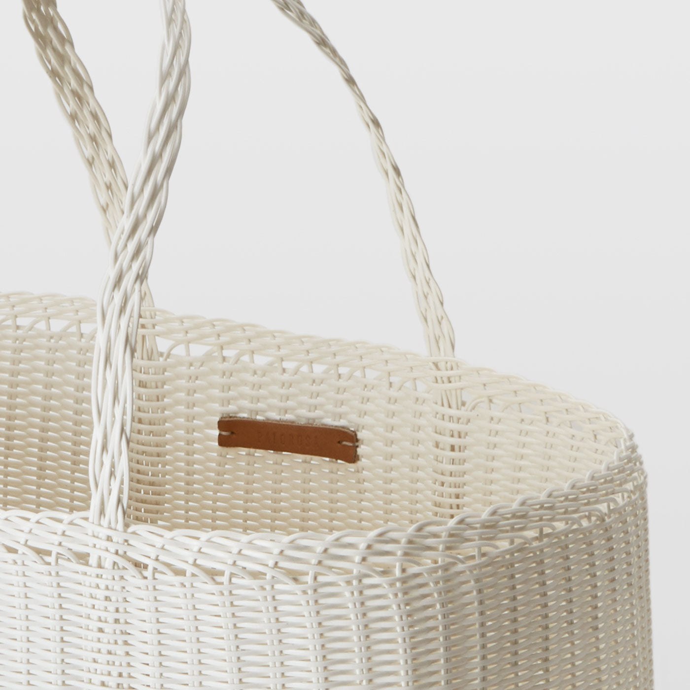 Large Handwoven Palorosa Basket | White