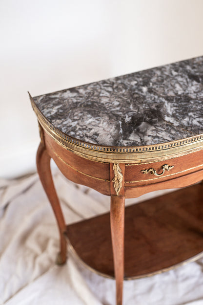 A Stunning French Marble & Brass Timber Console | early 20th cenury