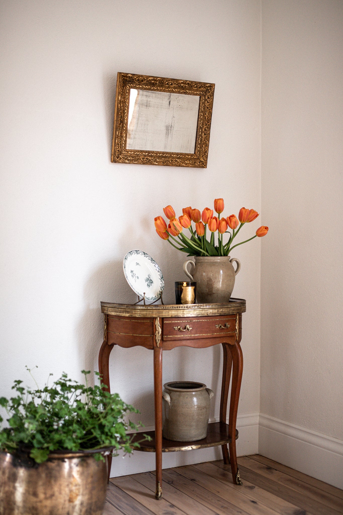 A Stunning French Marble & Brass Timber Console | early 20th cenury