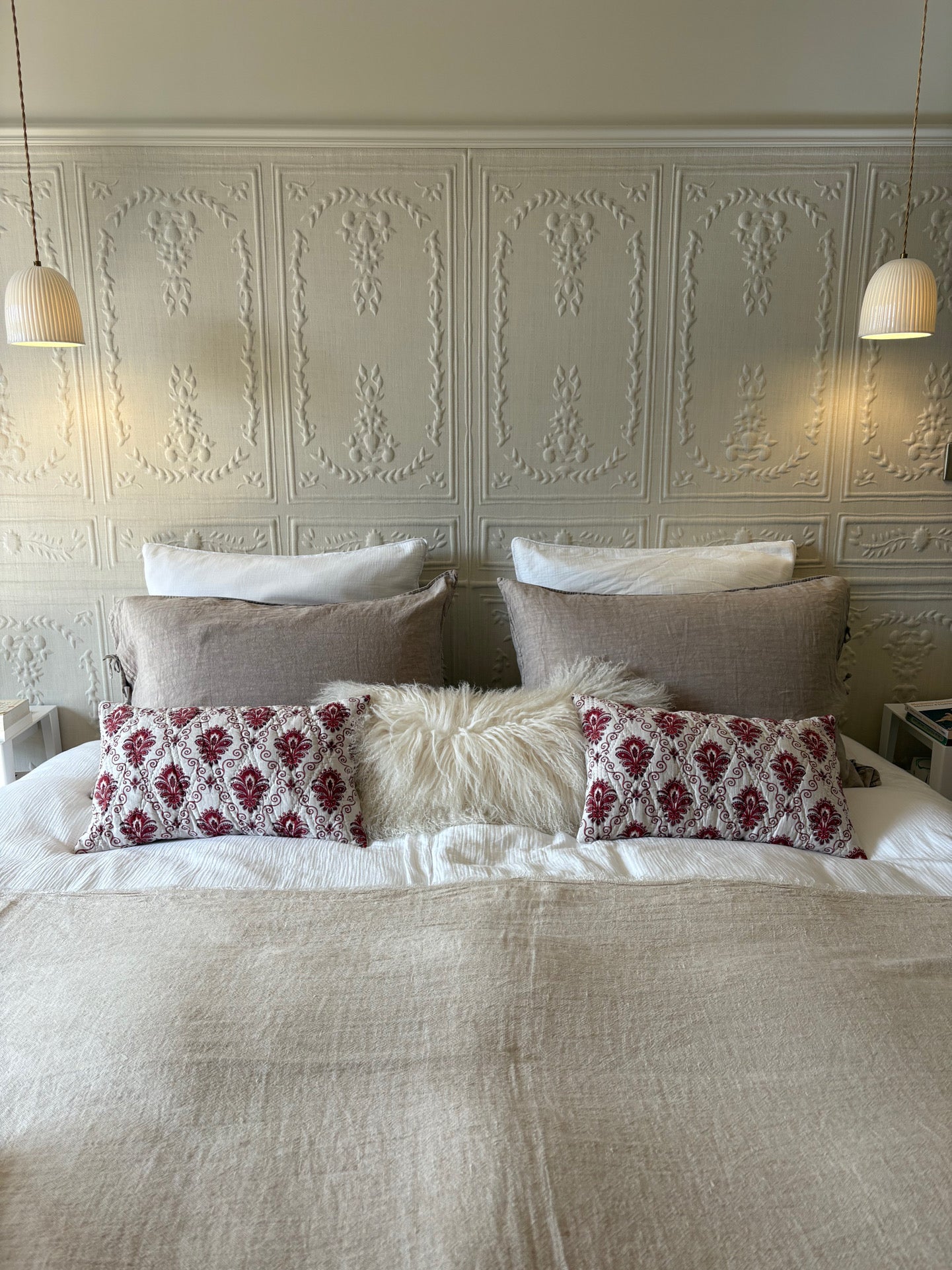 Gorgeous Cushion Covers made from Antique 19th c French Quilts