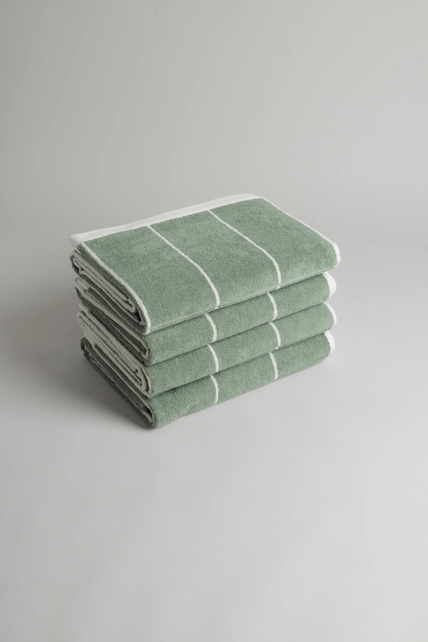 Bethell Bath Towel in Sage & Chalk