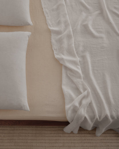 Linen Flat Sheet Q/K size | 'Petra'