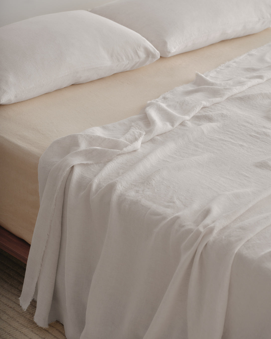 Linen Flat Sheet Q/K size | 'Petra'