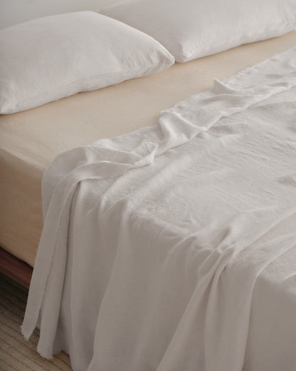 Linen Flat Sheet Q/K size | 'Petra'