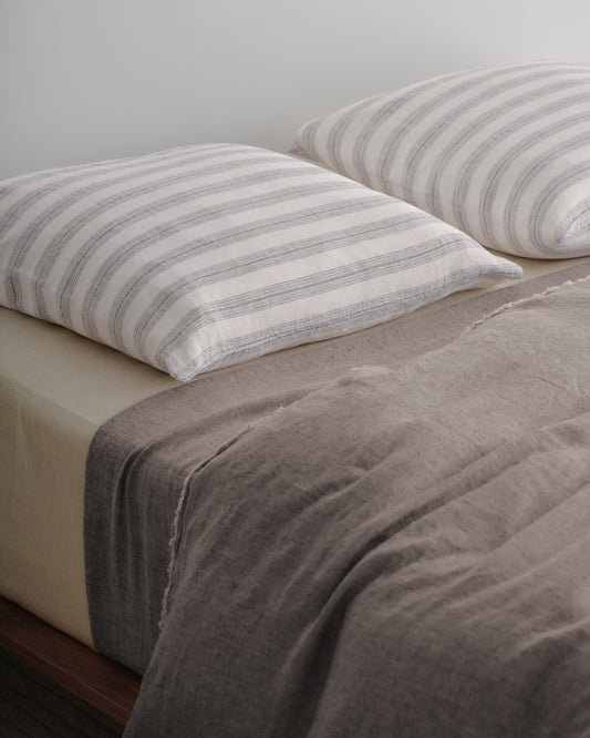 Stripe Linen Pillowcase in Euro | Aryton/Nox