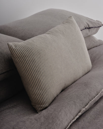 Stripe Linen Cushion Cover 40x60 | Sable/Nox