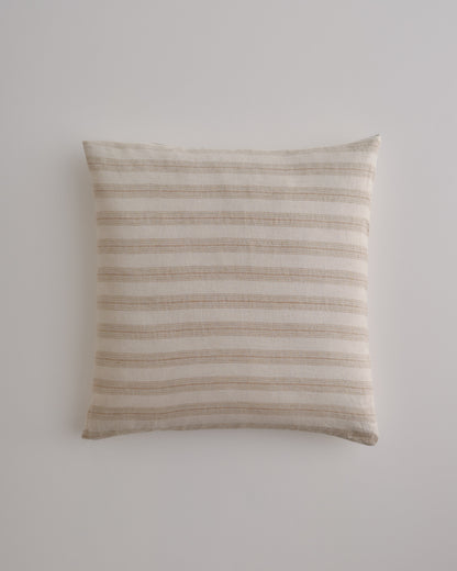Stripe Linen Pillowcase x Euro | Brun/Sable
