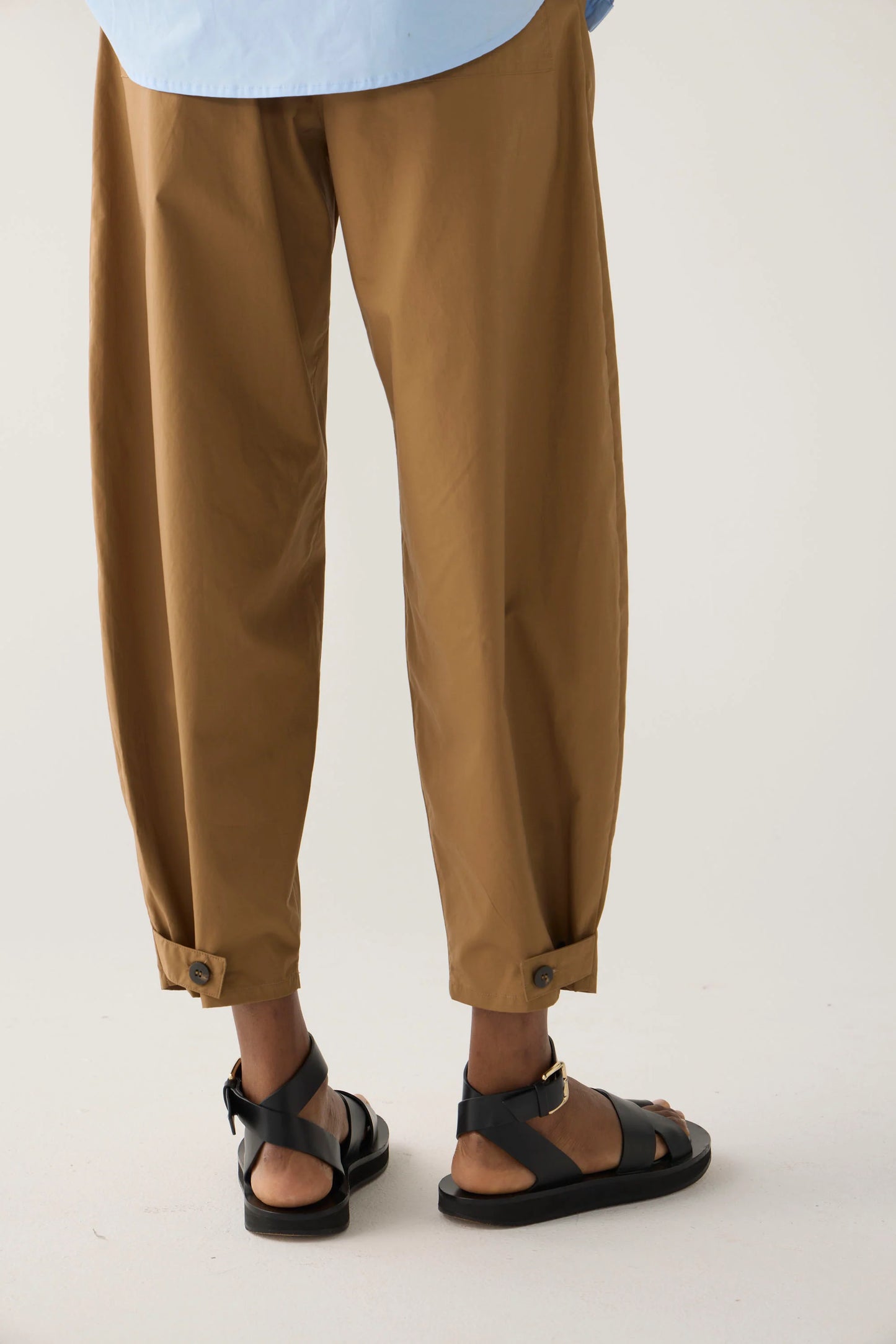 Edith Pant in Cocoa Cotton Tencel
