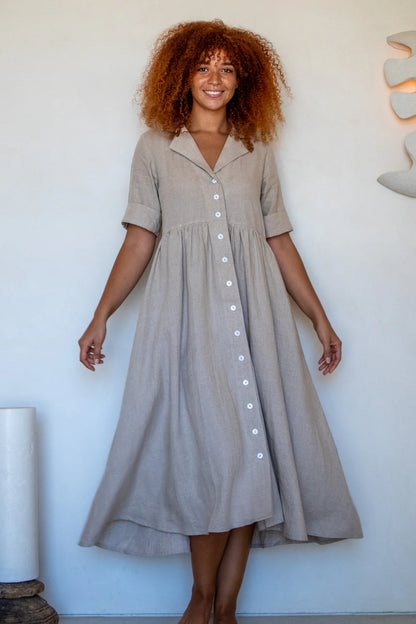 Linen Sienna Midi Dress