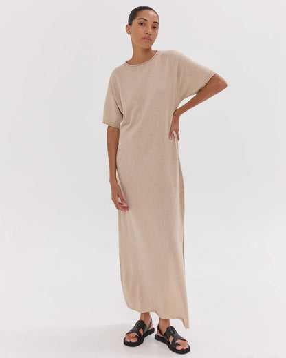 The Knit Tee Dress in Dune