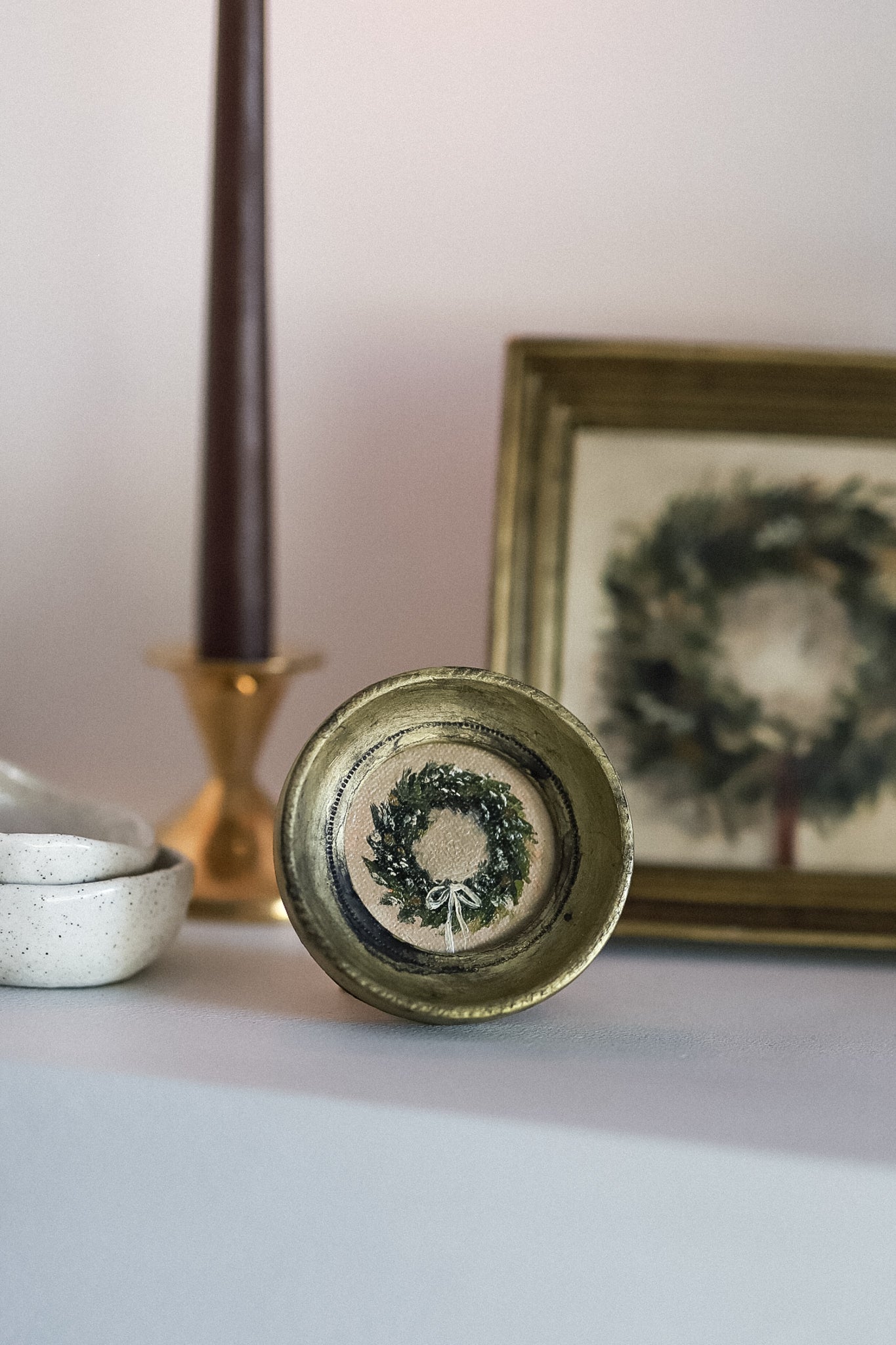 ‘Mini Christmas Wreath N.1' NOËL Festive edition | Petite Artwork