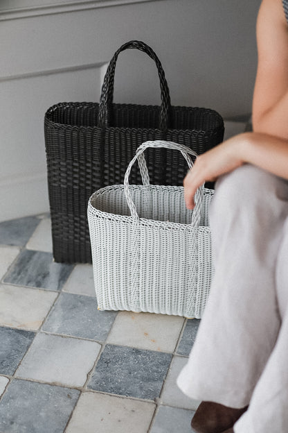 Small Handwoven Palorosa Basket | White
