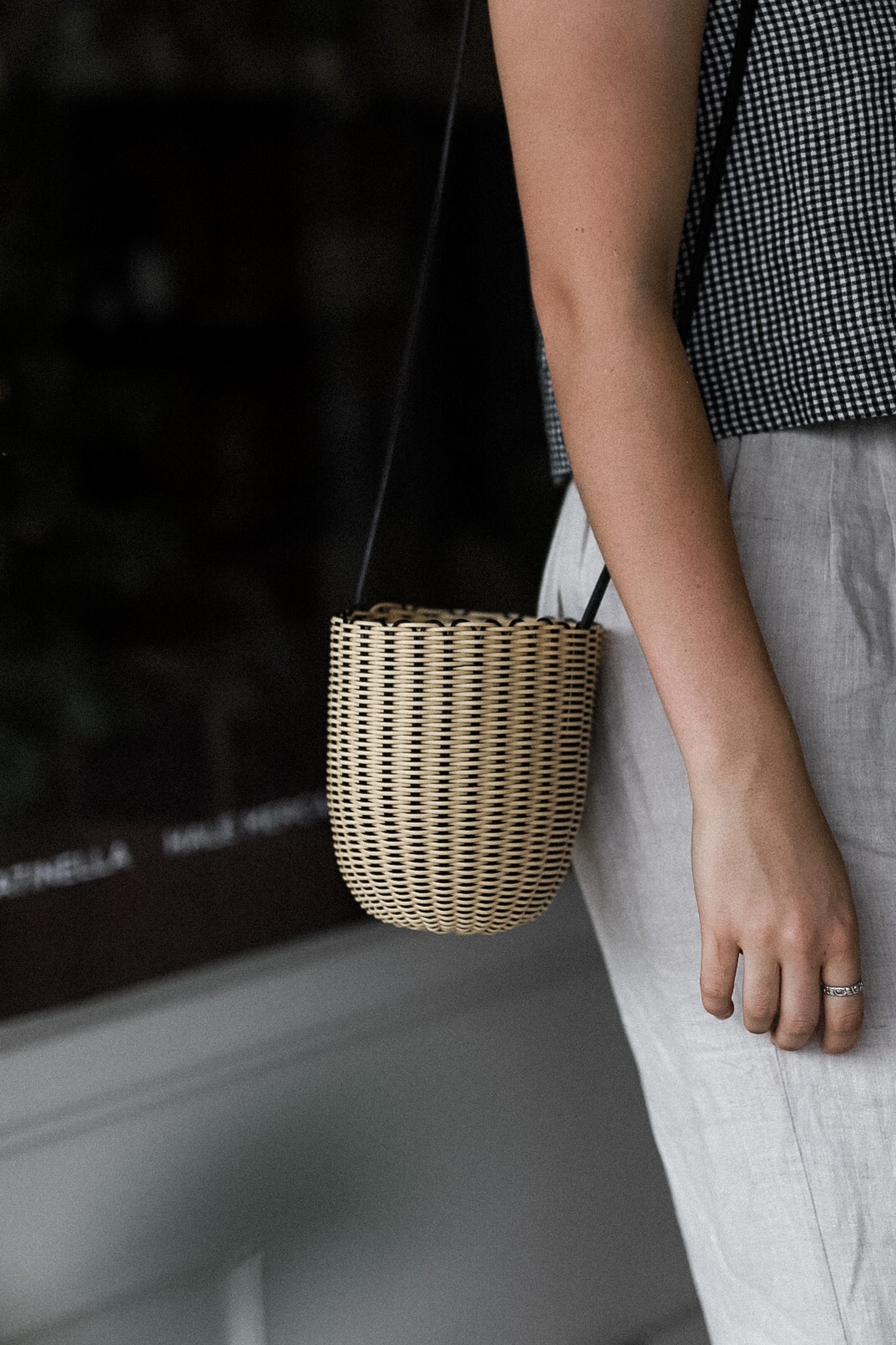 The Mini Bucket Bag | Black + Cream