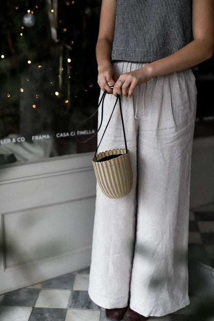 The Mini Bucket Bag | Black + Cream