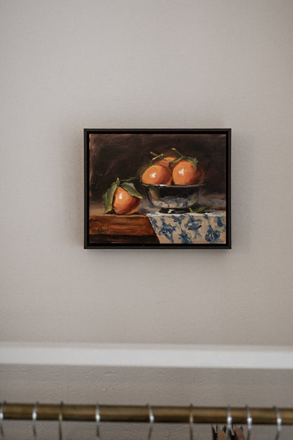 ‘Clementines in Silver Bowl’