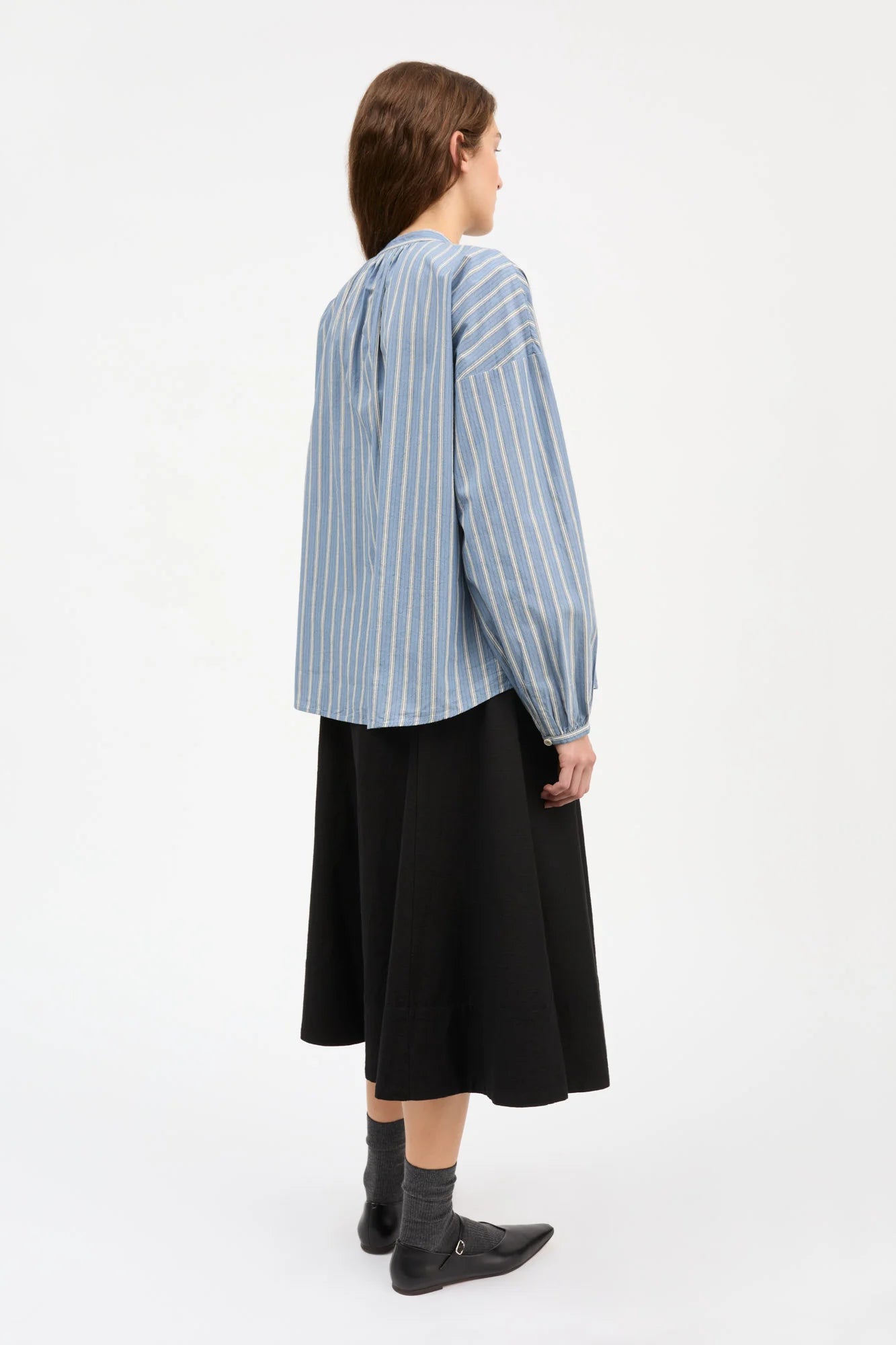 Skall Cilla Shirt in Blue/Black Stripe