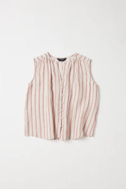The Clara Top | Burnt Sienna Stripe