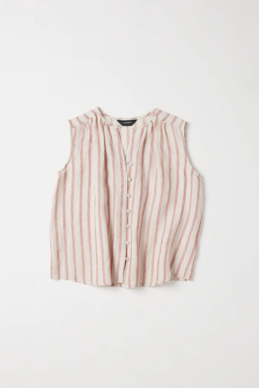 The Clara Top | Burnt Sienna Stripe