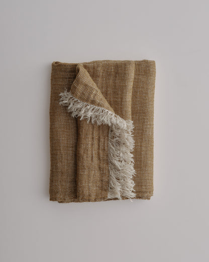 Heirloom Linen Crush Throw | 'Brun