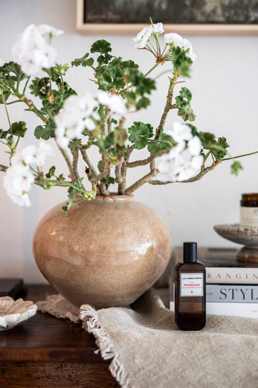 Ceramic Moon Vase in Shino Glaze